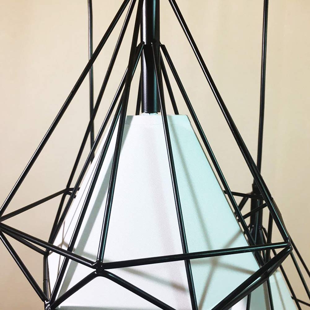 E27 3 Płomienie, metalowy ół w LED czarnej czarnej lampy sufitowej cień o wysokości 100 cm Regulowany żyrandol do sypialni w salonie, okrągła komfortowa rocznica