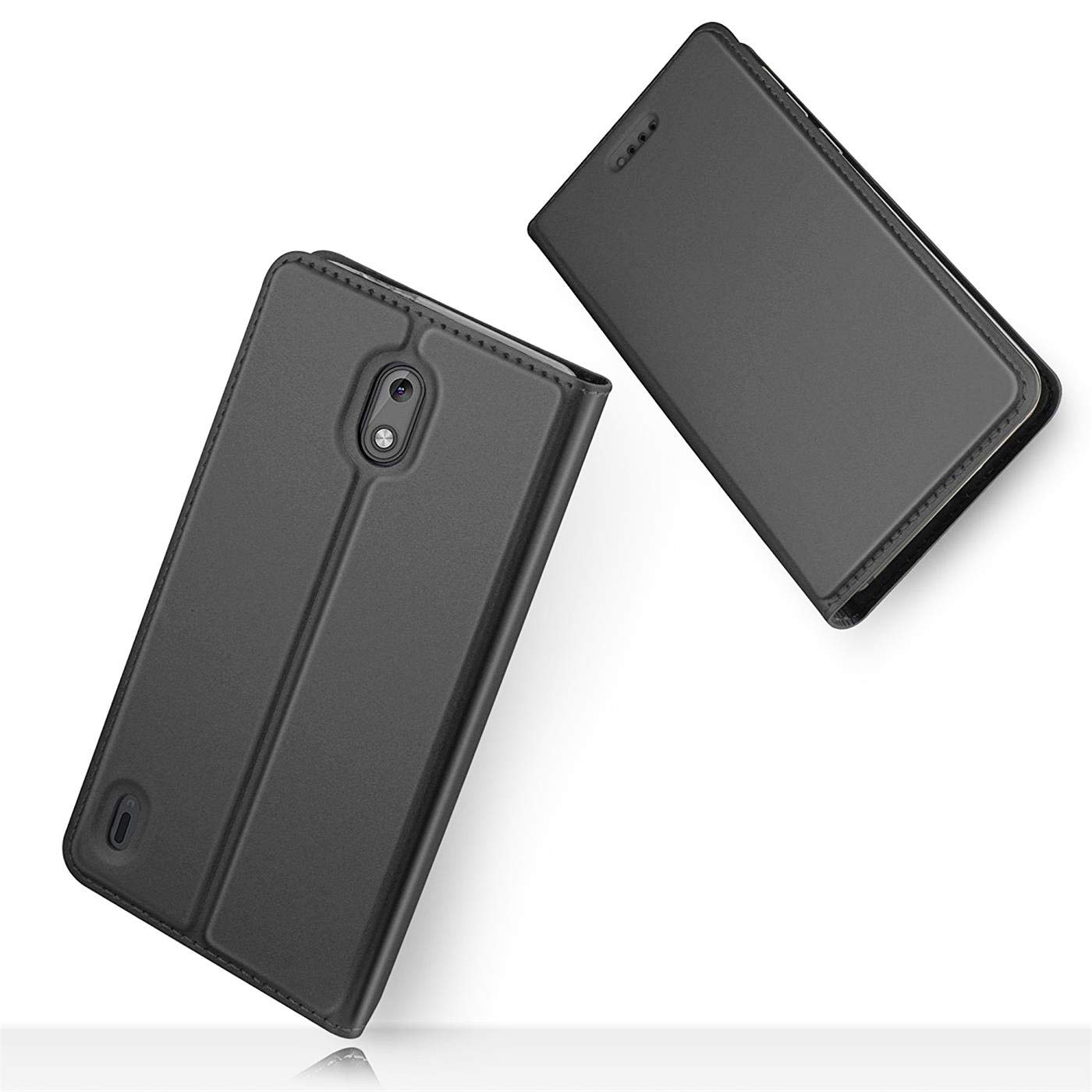 Verco Case compatible with Nokia 1.3, Flip Wallet Cover with Magnetic Closure for Nokia 1.3 Phone Case - black - Image 2