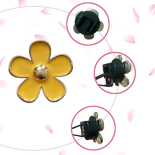 Miniatura 7 de Daisy Clips de ventilación de aire, 4 piezas de lindas flores clip de salida de aire acondicionado de automóvil, clip para ambientador de automóvil,