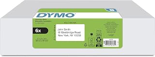 Authentic LW Large Shipping Labels DYMO Labels for LabelWriter Label Printers 2-5/16" x 4 Print Up to 6-Line Addresses 6 rolls of 300 (1800 Total)