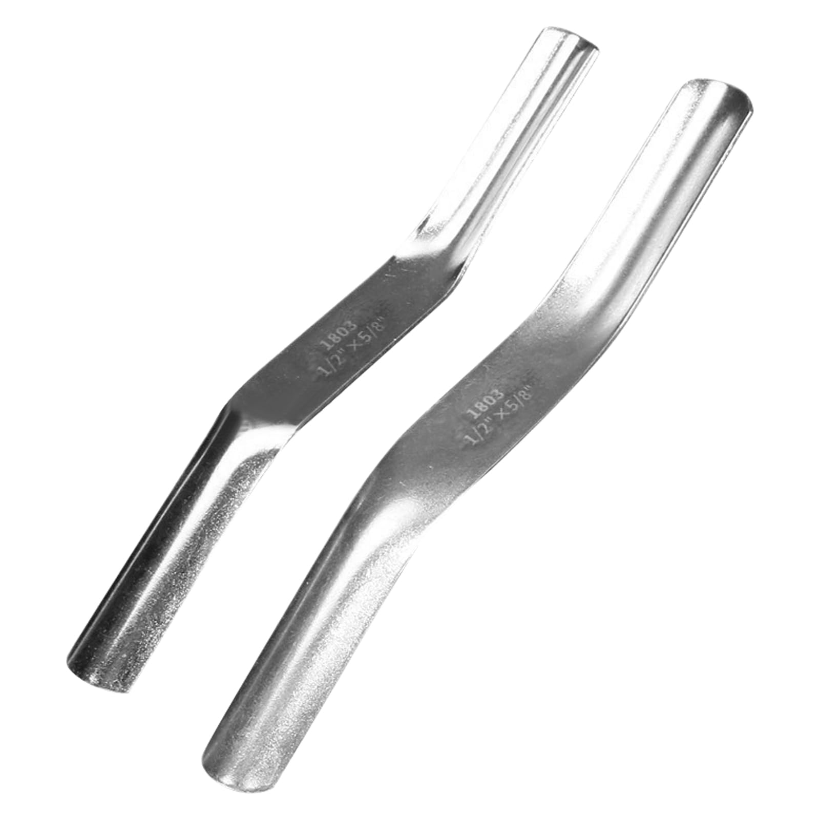 2 Pcs Double Ended Brick Jointer, Stainless Steel Tuck Pointing Tools, Pointing Trowel Masonry Tools for Cement, Bricklaying Tools, Concrete Jointer Brick and Block Straightener Tool(1/2" x 5/8")