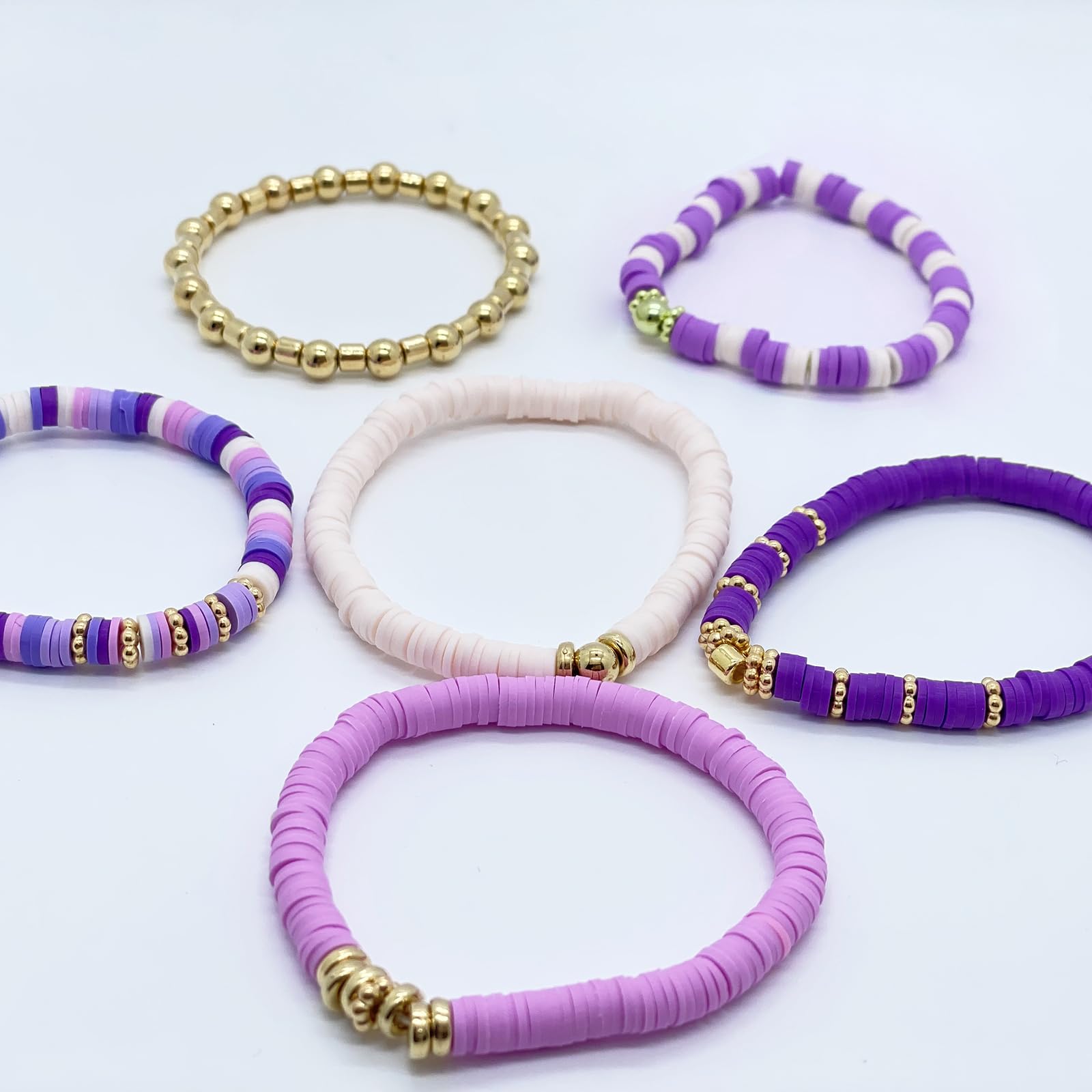 Perles Heishi, 5700pcs Bricolage Perle Plate Pour Bracelet Coloré, 15 Couleurs 6mm Fabrication De Bracelet Loisirs Créatif Kit, Collier Boucles D'oreilles Bague,Perles Pour Bracelet Adultes Enfants - 2