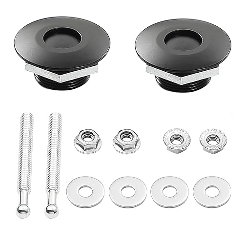 STETION - Kit de cierre de liberación rápida para parachoques, capó, placa de matrícula de automóvil, 1.25 pulgadas de diámetro, aleación de