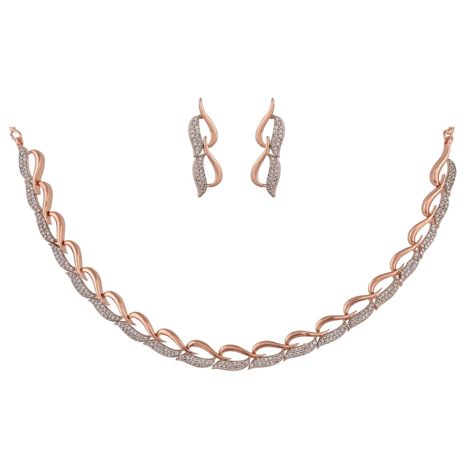 See full amazon price history chart for Ratnavali Jewels Brass Rose Gold Silver Plated American Diamond Cubic Zirconia Solid Style Necklace Jewellery Set With Dangler Earrrings For Women/Girls Ratnavali Jewels Brass Rose Gold Silver Plated American Diamond Cubic Zirconia Solid Style Necklace Jewellery Set With Dangler Earrrings For Women/Girls (B0CBMLWMHG) Amazon Price History, Amazon Price Tracker