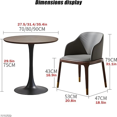 Miniatura 2 de YVYKFZD Juego de mesa redonda de comedor para cocina, pequeña oficina, sala de recepción, mesa de club, mesa de centro simple, mesa de conferencias