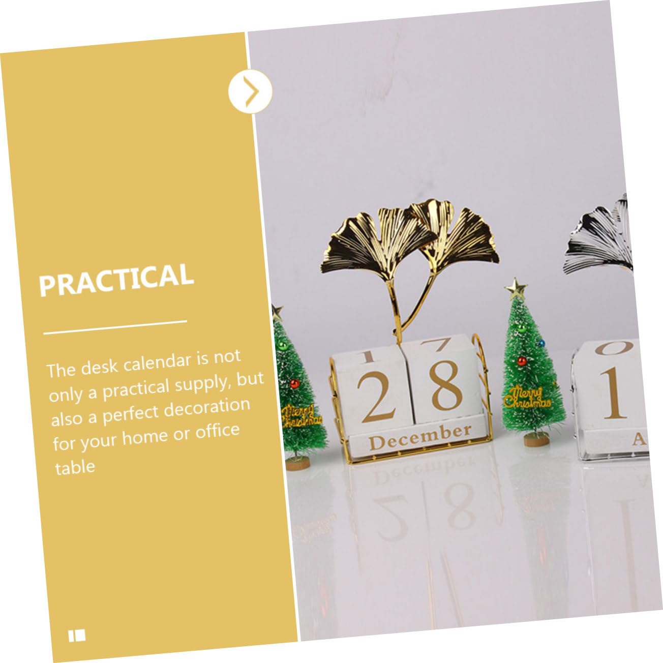 Operitacx Calendario da Tavolo Blocchi Calendario Continuo da Tavolo Riutilizzabile Decorazione per Ufficio e Casa