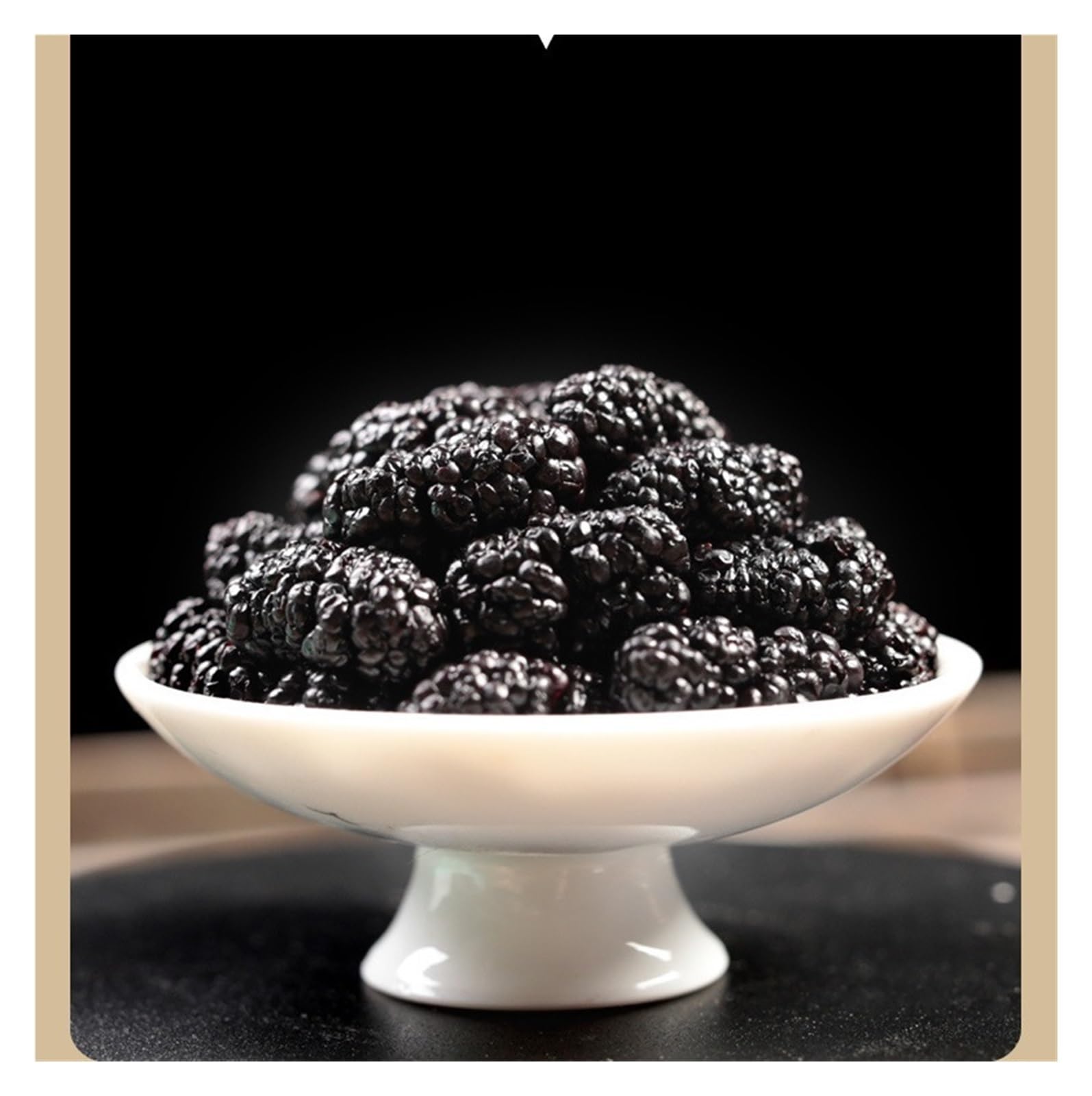 Wilde schwarze Maulbeer-Trockenfrüchte, kein Waschen erforderlich, sandfrei, for Einweichen in Wasser, verzehrfertig(500g)