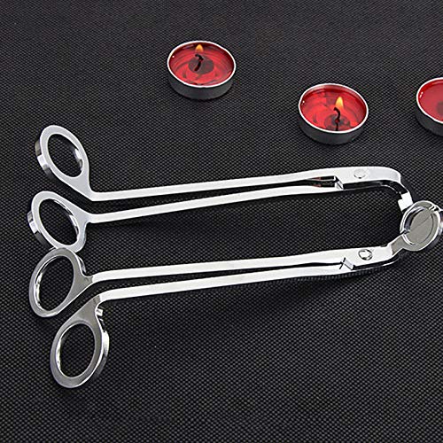 2 x Kerzendochtschneider, Dochtschneider, Dochtschere, Duftkerzenliebhaber, Docht Edelstahlschneider, Öllampe, Kerzenzubehör, Trimmer Schere (Silber) (2) - Image 4