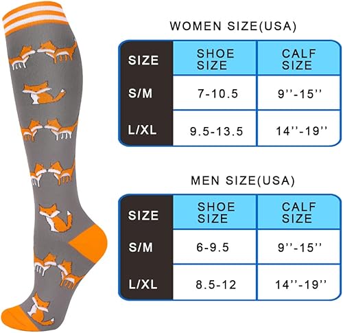 Miniatura 6 de Aoliks 78 pares de calcetines de compresión médica para mujeres y hombres, calcetines de apoyo hasta la rodilla de 20-30 mmHg para correr,