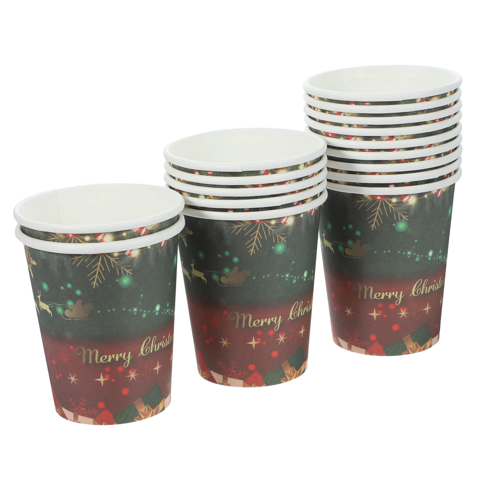 Healeved Lot De 5 Gobelets Jetables En Papier Pour Café Jus Boissons Matériau Épais 32 Pièces X 5