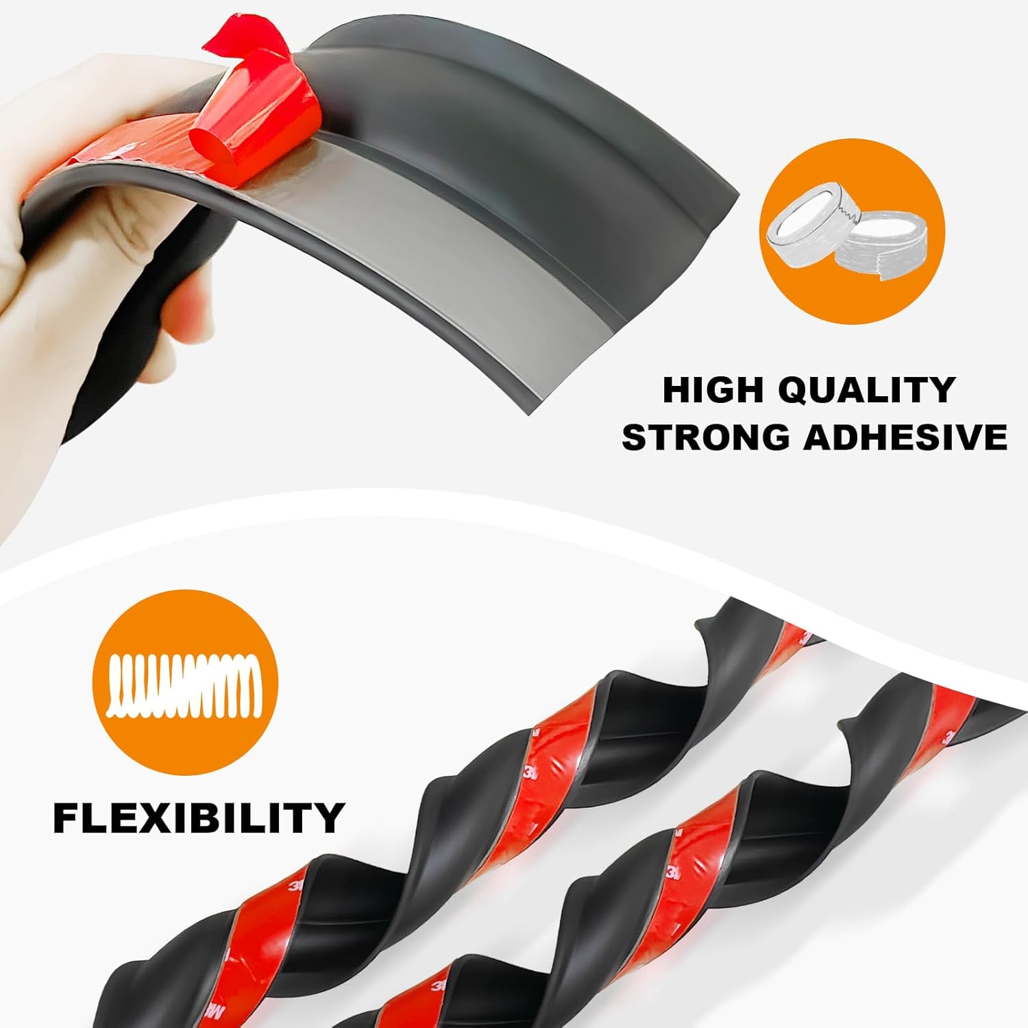 Universal Garage Door Threshold Seals Bottom Rubber Replacement, weatherproofing Garage Door Weather Stripping with Nails (32.8ft)