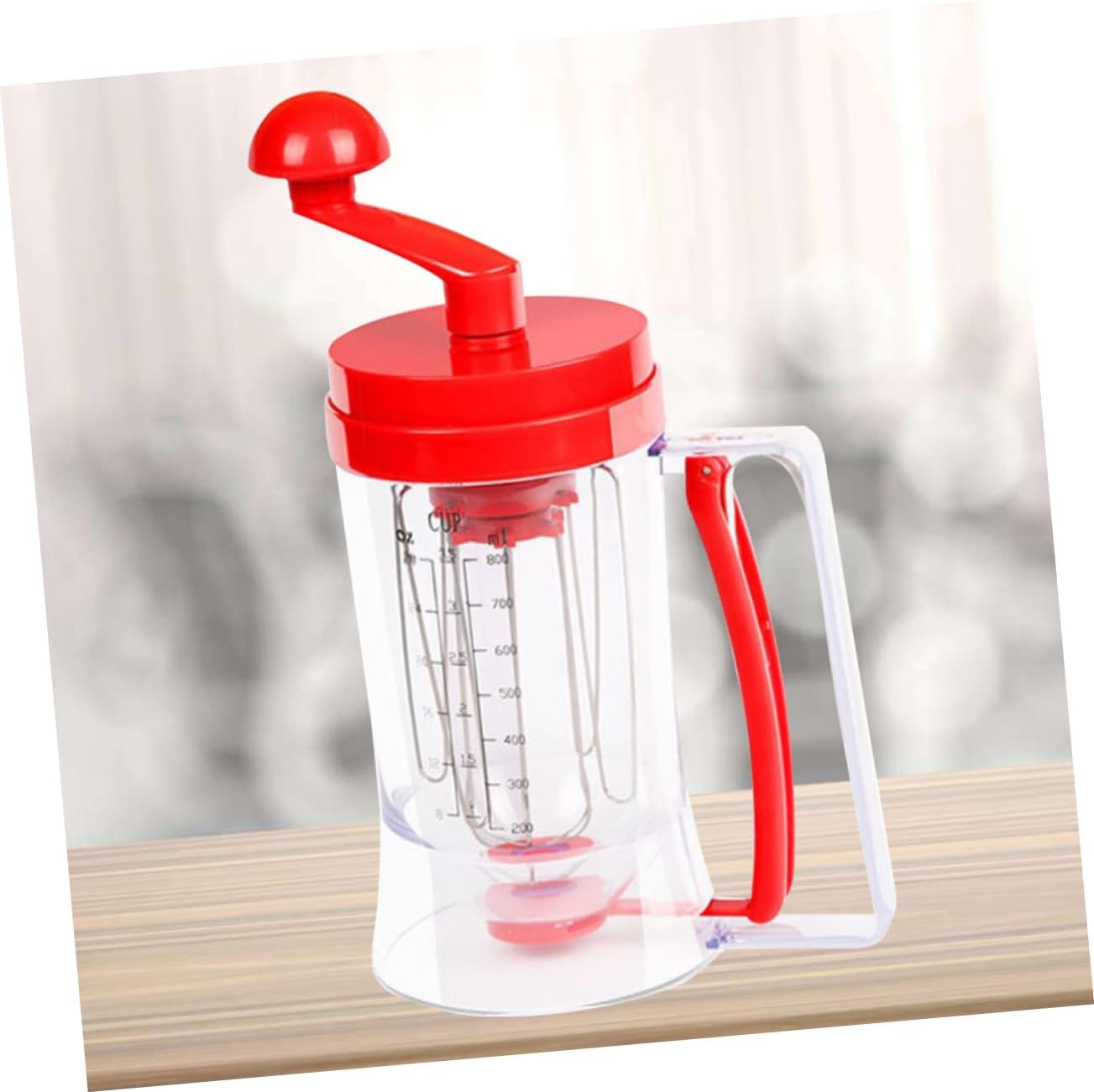 Luxshiny Manual Dispenser Whisk Easy to Use and Clean Accurate Portion Measuring