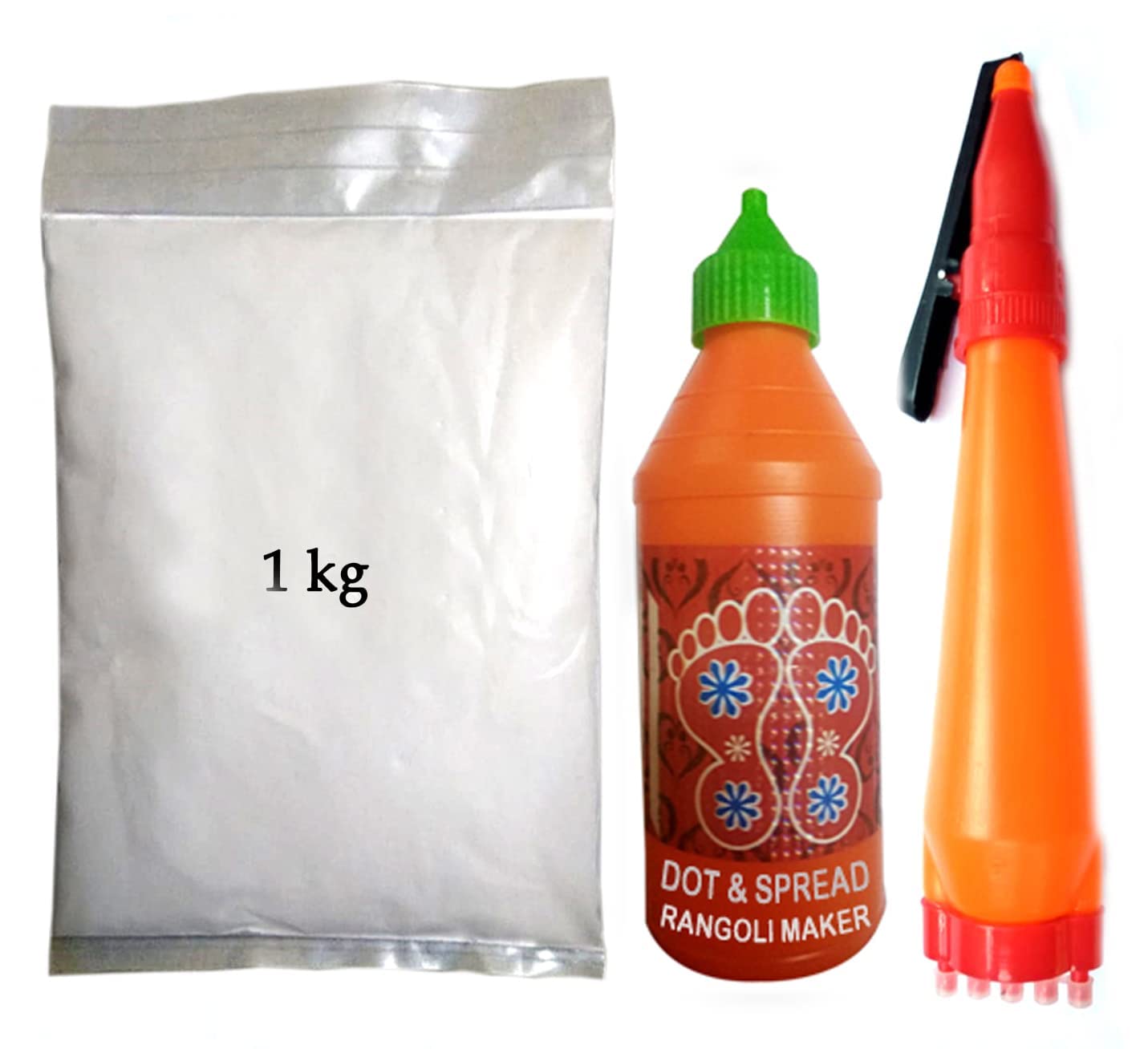 KALSUTANSHI ᵀᴹ: Ready to Draw Rangoli Pencil + Dot & Spread Rangoli Maker + 10 Colors (250gm Each) | Red/Green/Blue/Yellow/Purple/Dark Pink/Black/White/Orange/Rama | (B0BH96V5RX) Amazon Price History, Amazon Price Tracker
