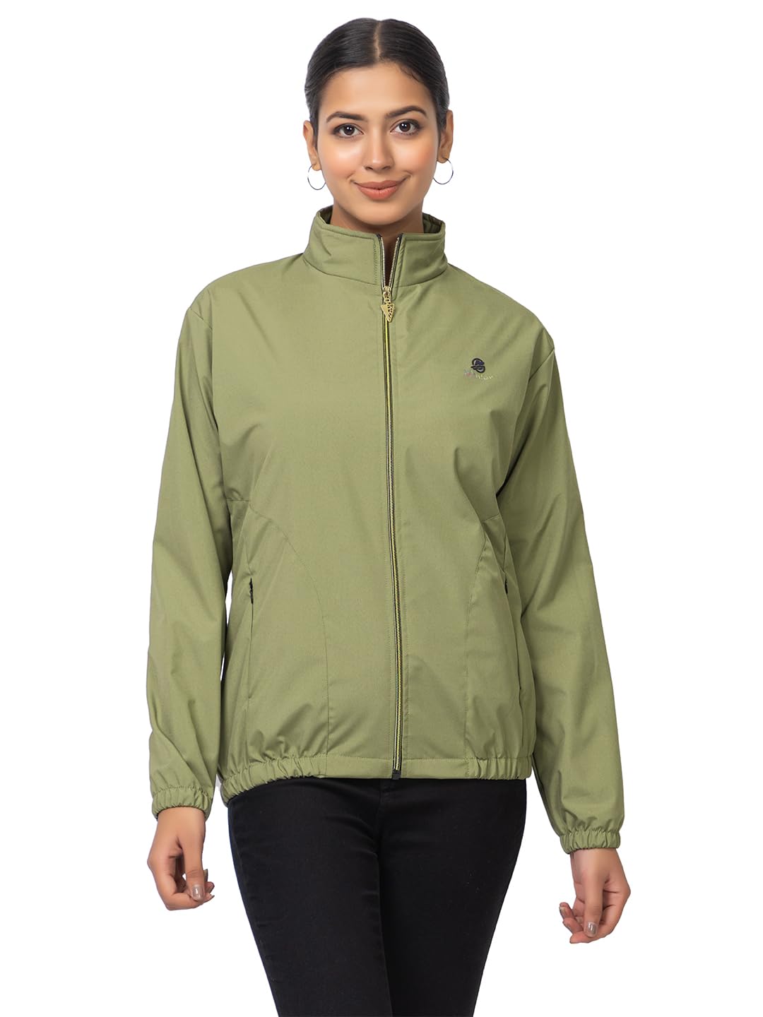 yfminter Minter Full Sleeve Regular Fit Stylish Zippered with Pockets Solid Windcheater for Women-picture-54