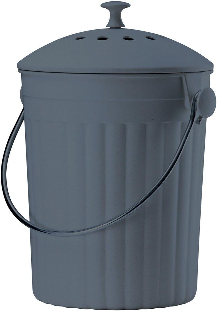 Eddingtons 83102 Eco Compost Pail Caddy Plus Filters - Slate, Grey ,20.0 cm*30.0 cm*20.0 cm