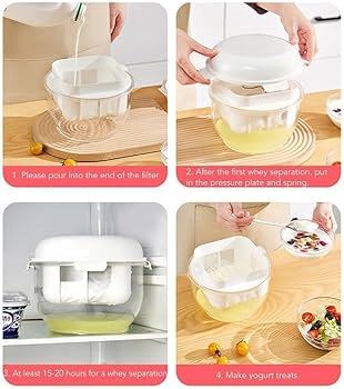 Colino Per Yogurt Greco In Acciaio Inox - Filtro Multiuso 1100ML Per Formaggio E Latte Di Soia - Foto 4