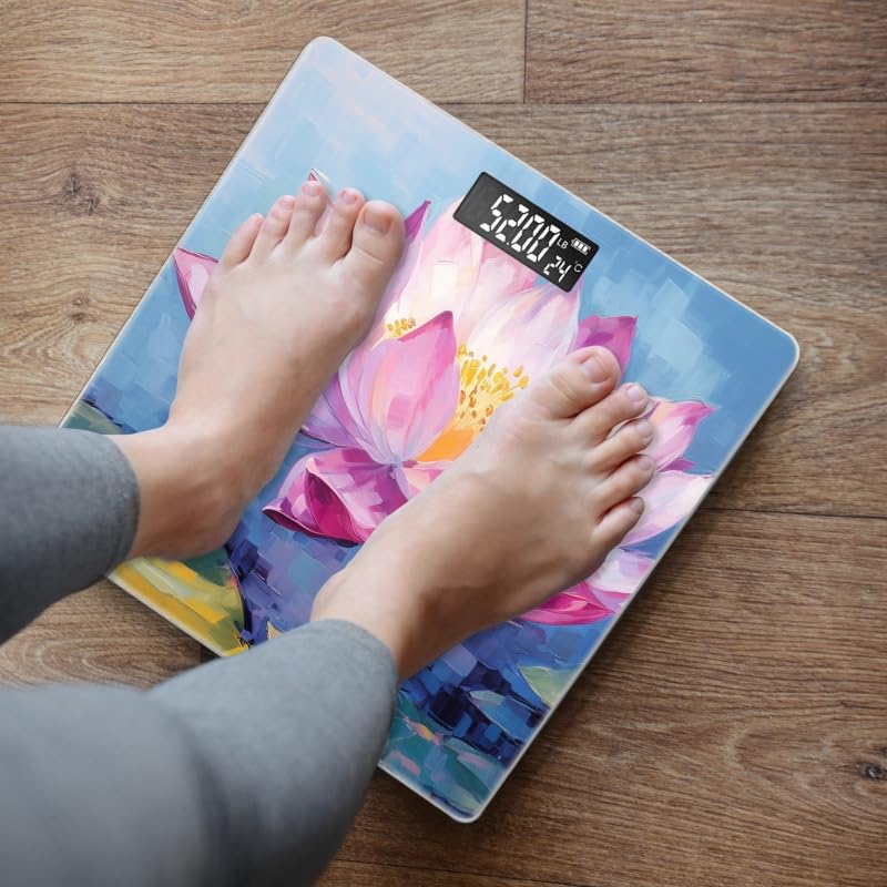 Báscula digital para baño precisión 400 lb con pantalla LED miniatura 5