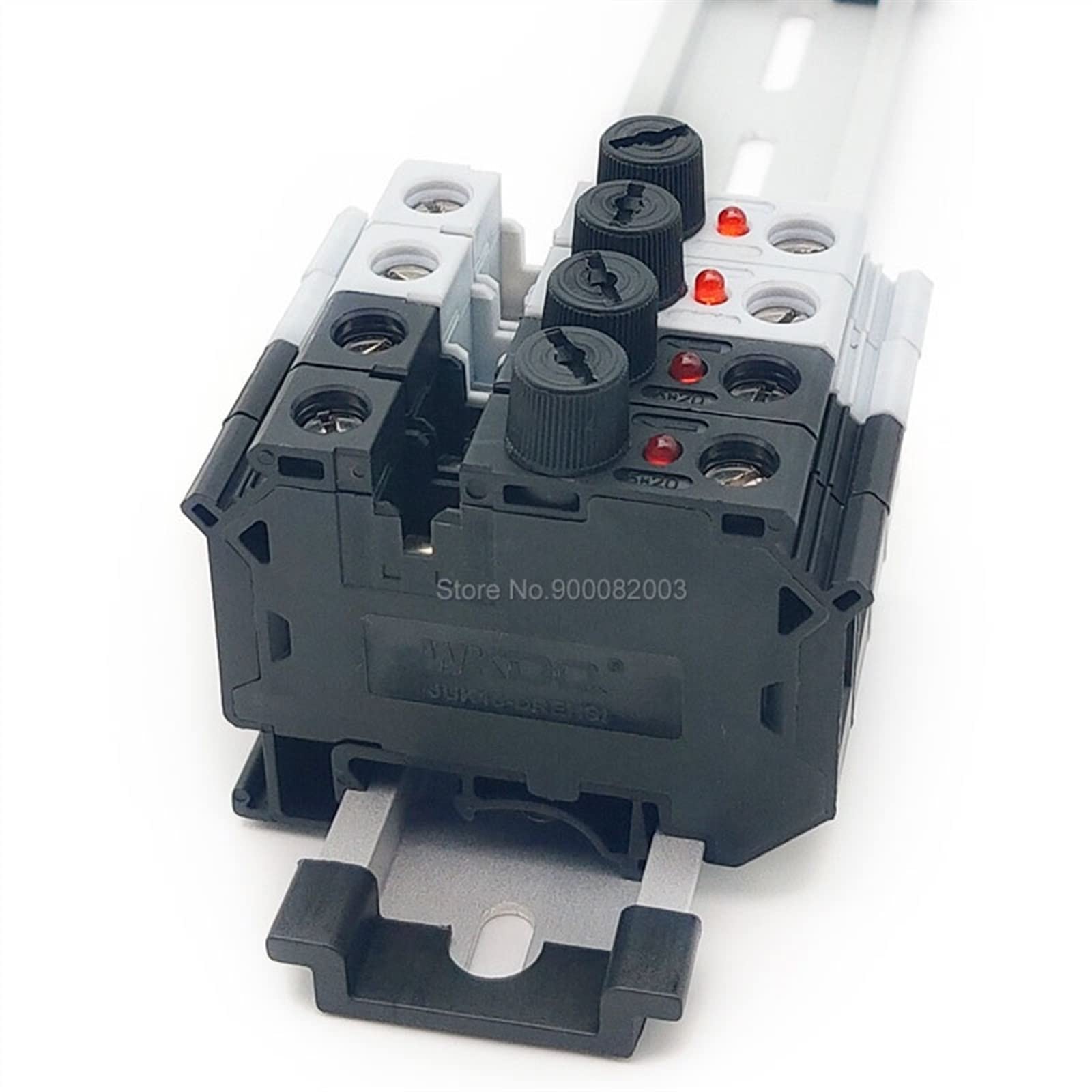 Bornier 10-DREHSILED avec voyant LED 220V et bouchon à vis gris