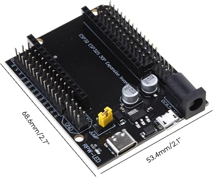 ESP32 30Pins Expansion Board ESP32 Shield Development Board Support ESP-WROOM-32 For ESP32-DevKitC-32 ESP32 Expansion Board ESP32 30P DEVKIT -V1 Power Module Board ESP32S Type-C MicroUSB