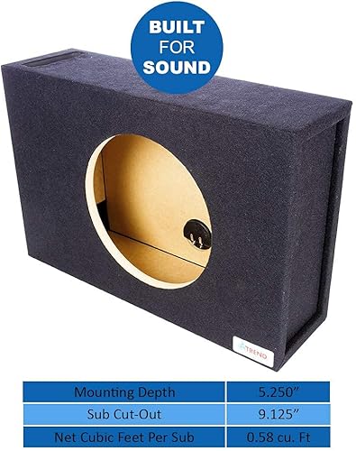 Miniatura 4 de Bbox - Caja de subwoofer de 10 pulgadas con ventilación individual, cajas y cajas de subwoofers de coche con ventilación única, caja de subwoofer