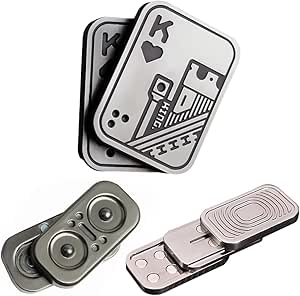 T-Conceal EDC Magnetic Metal Stress Relief Spinner-spinner-speelgoed, angst verminderen, EDC-fidgetspeelgoed voor focus en stil, draagbaar kantoor en thuisgebruik (grijs T-Conceal EDC Magnetic Metal Stress Relief Spinner-spinner-speelgoed, angst verminderen, EDC-fidgetspeelgoed voor focus en stil, draagbaar kantoor en thuisgebruik (grijs