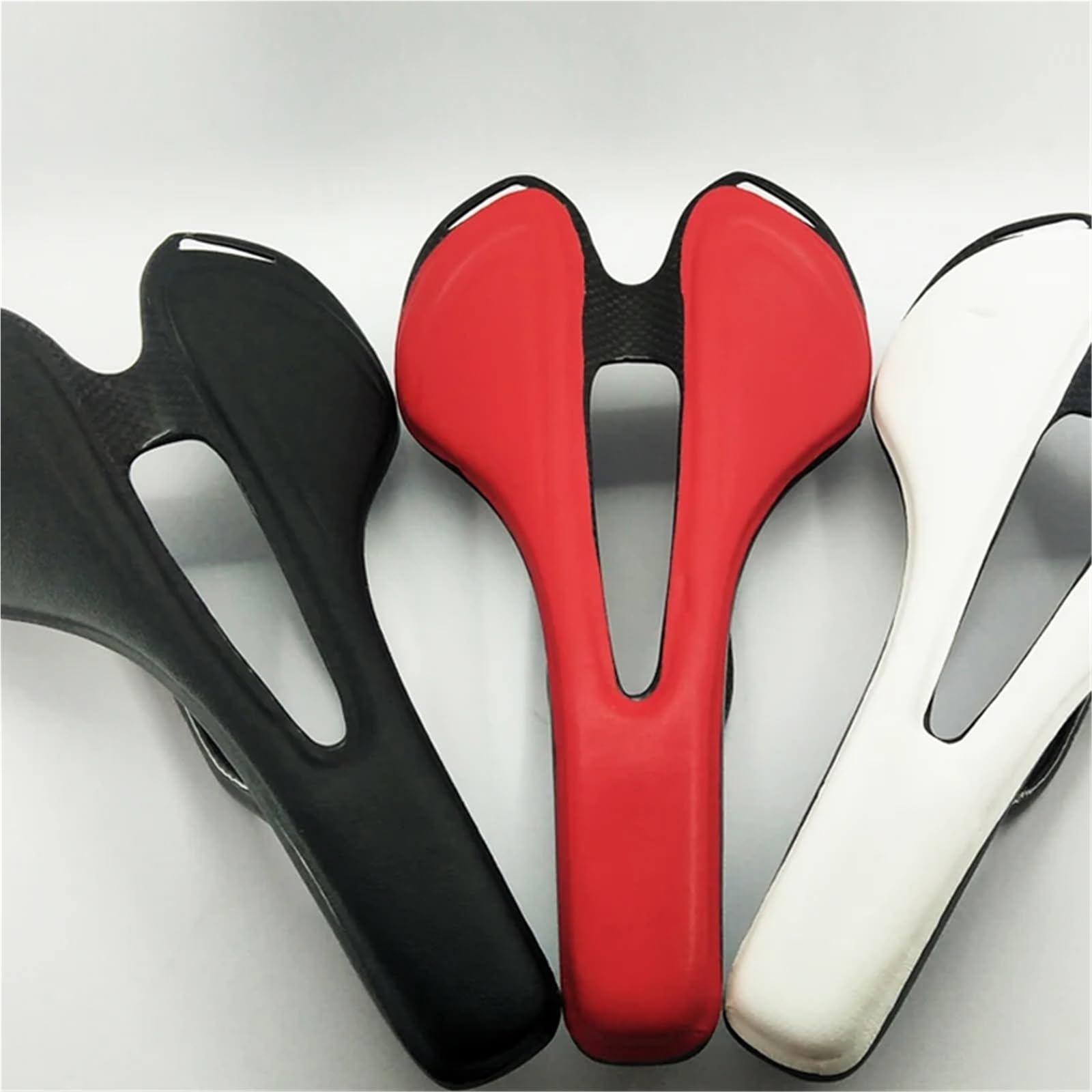 Fahrradsattel PU-Kohlefaser-Mountainbike-Sattel for Herren, Triathlon-Fahrradsattel, Time Trail Comfort Races-Sitz, Rennrad, Fahrrad