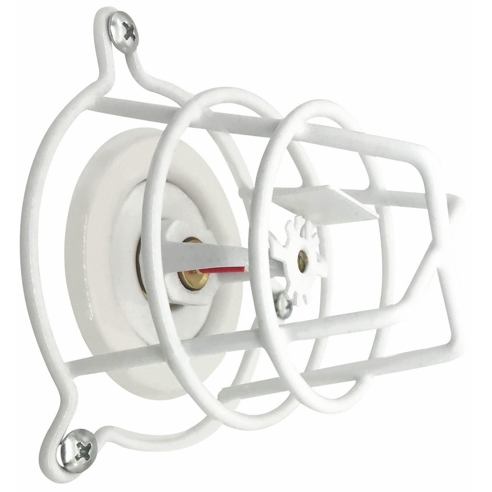 Happy Tree (6 Pack) White Fire Sprinkler Head Guard Cover for Both 1/2