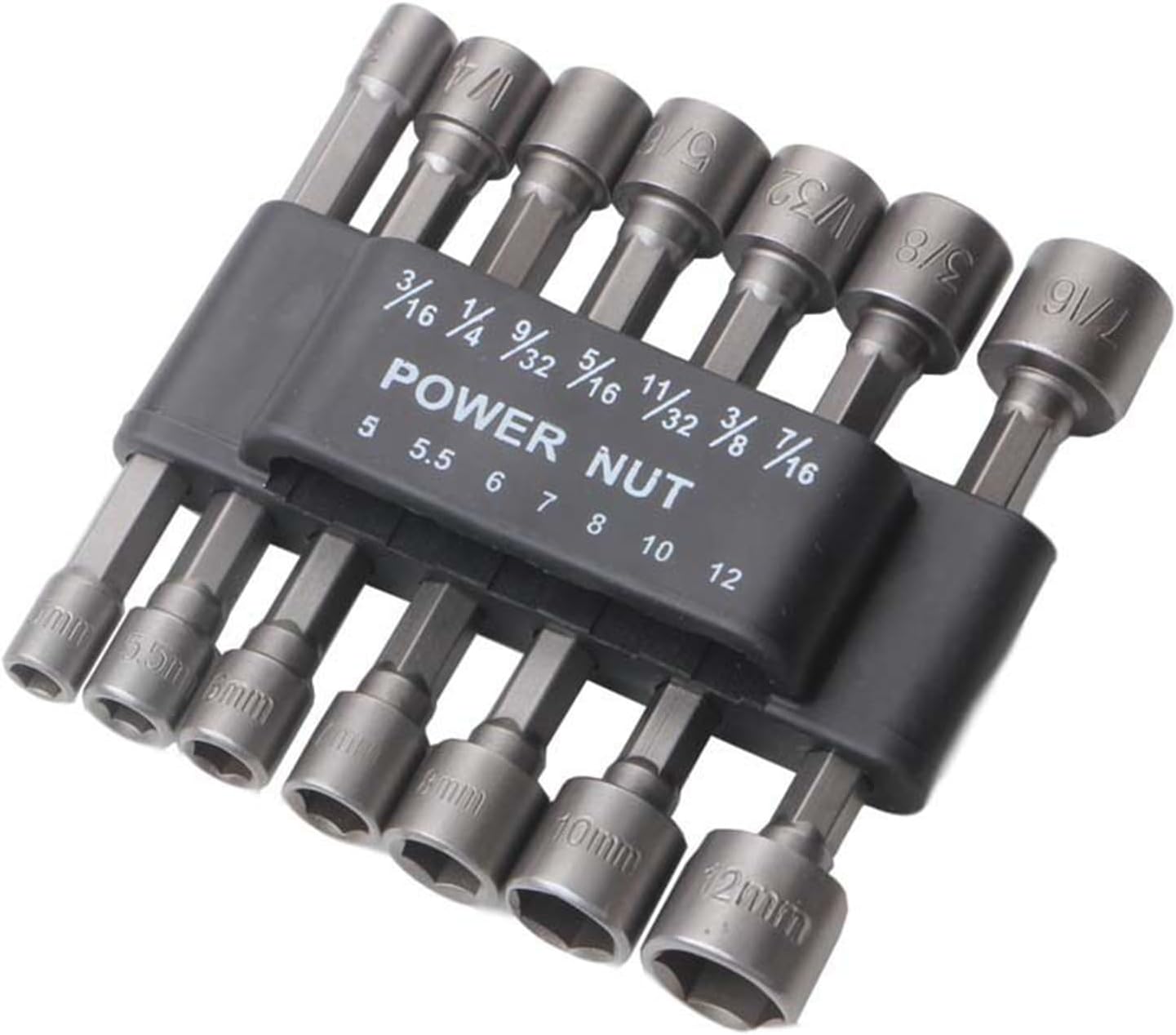 14 Pcs CrV Hex Nut Driver Set, Quick Change Impact Drill