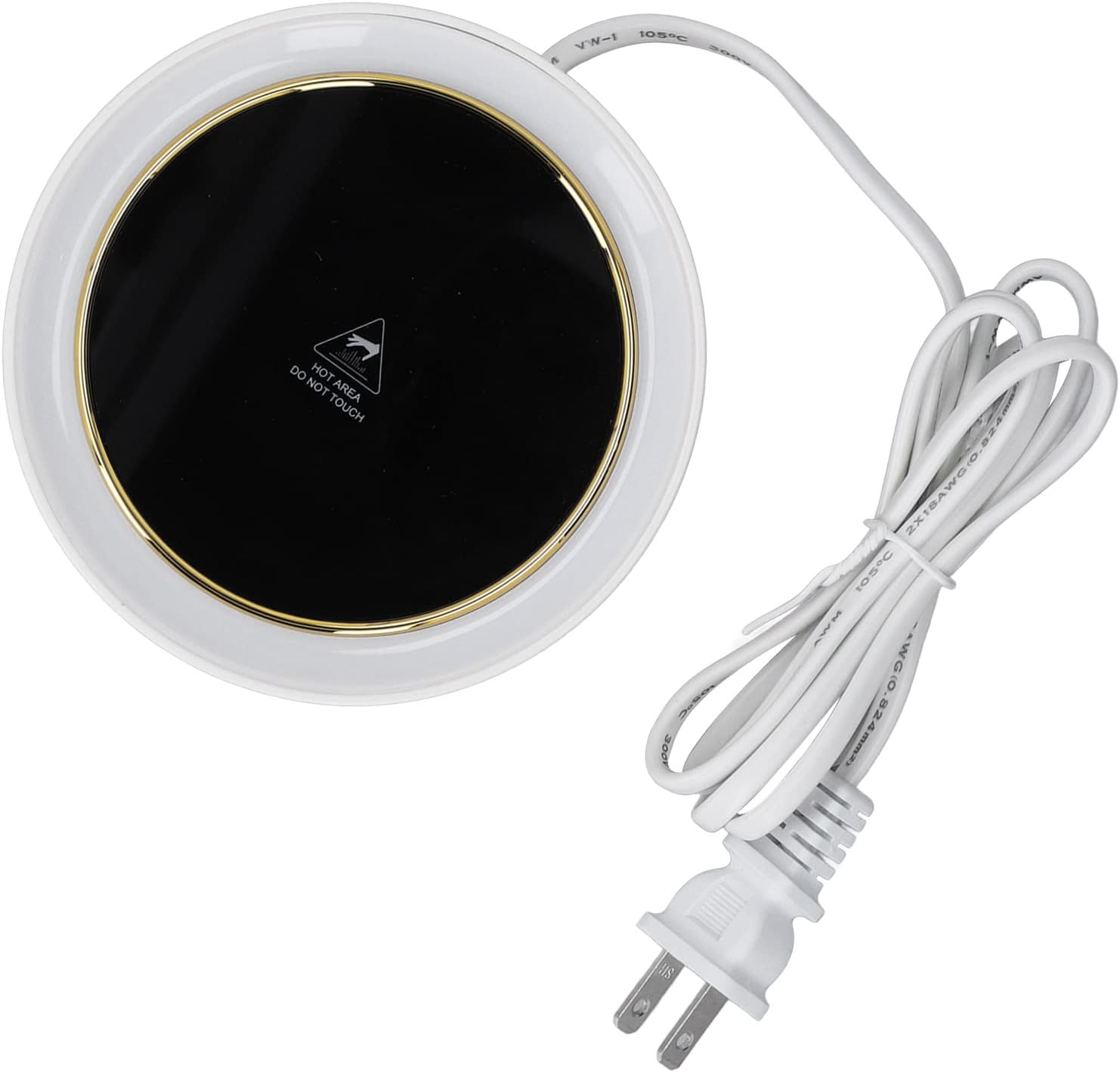 Buachois LED Cup Warmer 55℃ Constant Temp 2 Modes Electric Mug Heater for Desk (White)