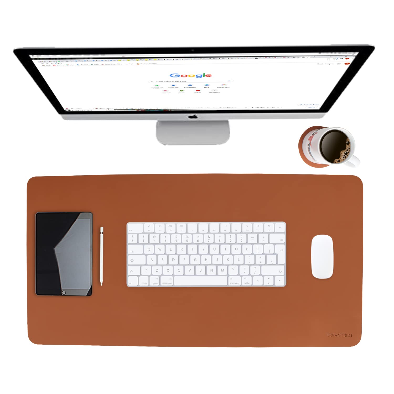 Urban Tribe Flip Desk Pad Dual Side Vegan PU Leather | Desk Mat for Gaming, Home and Office Use | Work for Home Solution for Laptop, Keyboard and Mouse. (Tan/Blue) (B0BN1RMQKS) Amazon Price History, Amazon Price Tracker