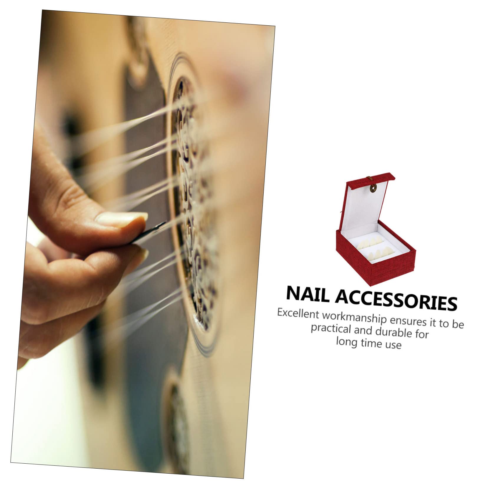ifundom 3sätze Guzheng Nagel Für Erwachsene Professionelle Finger-picks Aus Strapazierfähigem Tragbar Für Guzheng-spieler Inkl Box Hervorragender Komfortable Handhabung