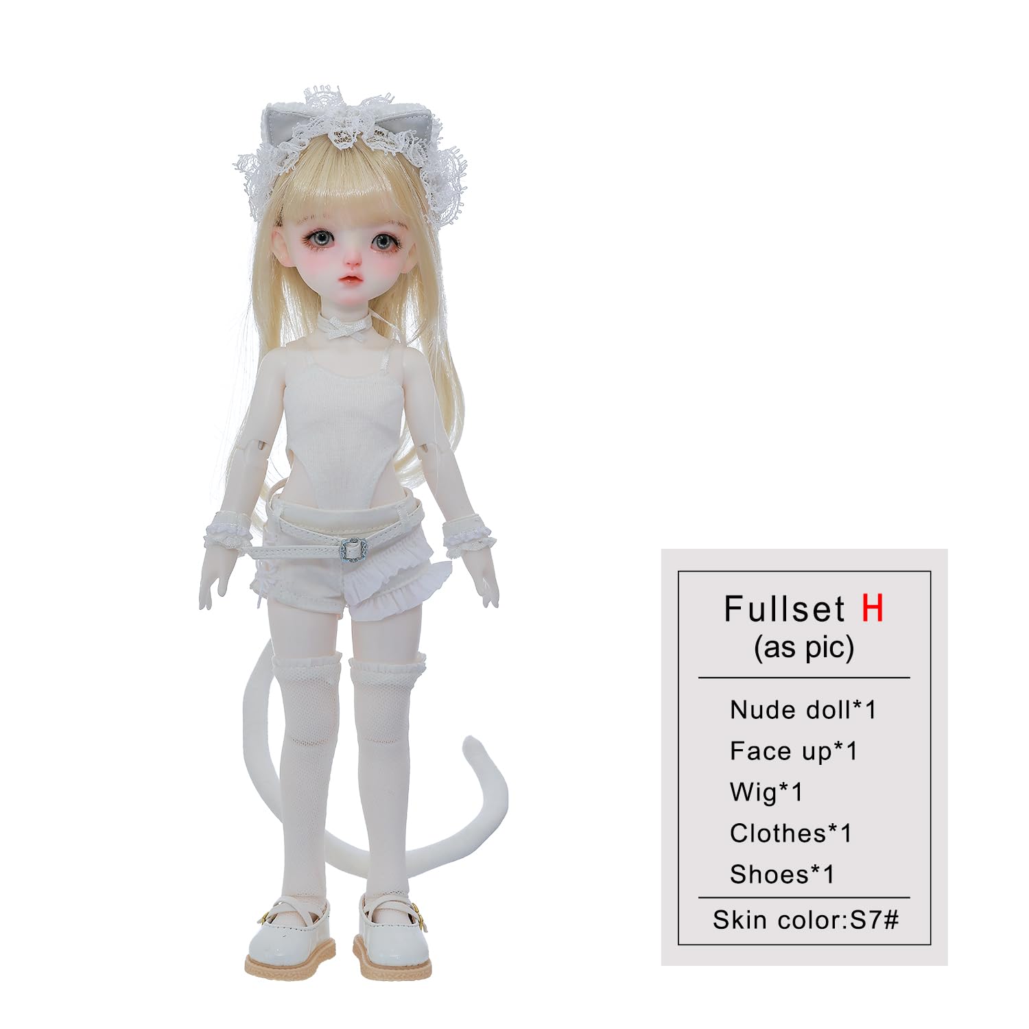 Oueneifs Damitabjd H 1/6 BJD Doll pełny zestaw zabawka z żywicy dla dzieci w wieku 15 lat
