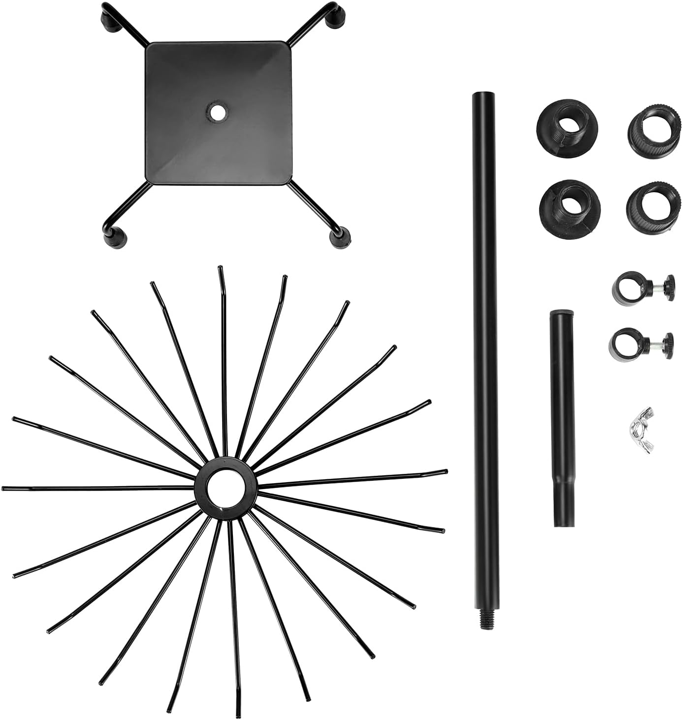 QWORK 2-Tier Rotating Metal Jewelry Display Stand – 2 Pack Adjustable Height Organizer for Necklace, Earrings & Key Rings - Image 8