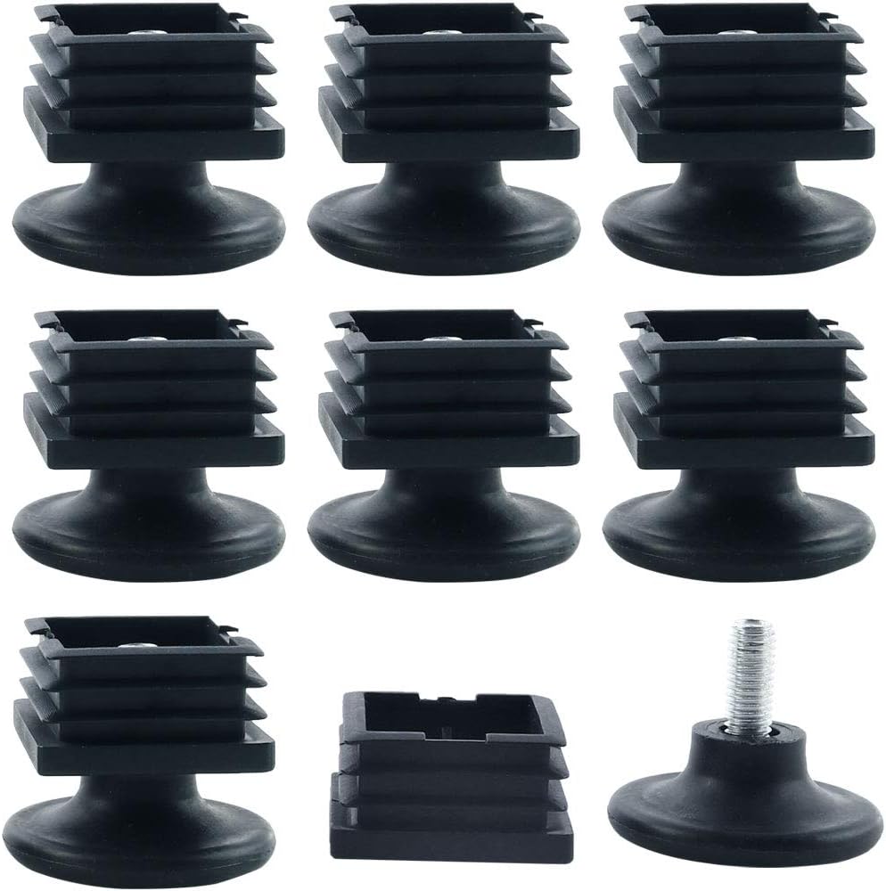 Uxcell Leveling Feet 4-Pack - 38mm Square Inserts For Furniture & Equipment