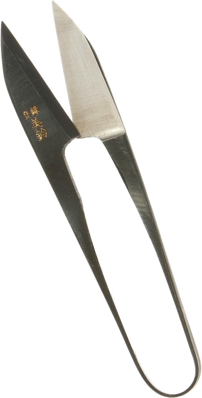 Kotobuki Traditional Japanese Thread Scissors, Black Finish with Short Blade