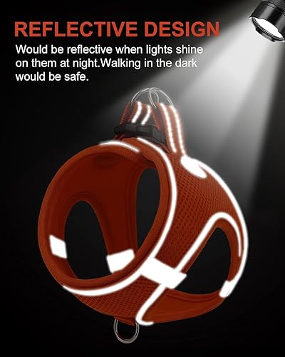 Vista 53 de Joytale arnés para perro, 12 colores, chaleco de malla transpirable, arnés acolchado suave reflectante para perros medianos, negro, XL.