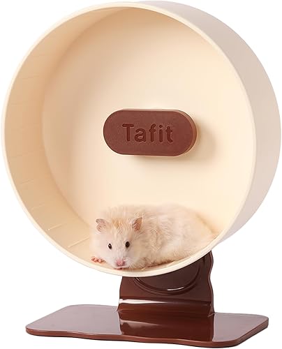 Miniatura 23 de Rueda silenciosa de hámster de 10.2 pulgadas, con rodamientos duales, silenciosa, para animales pequeños, rueda de ejercicio para correr, altura