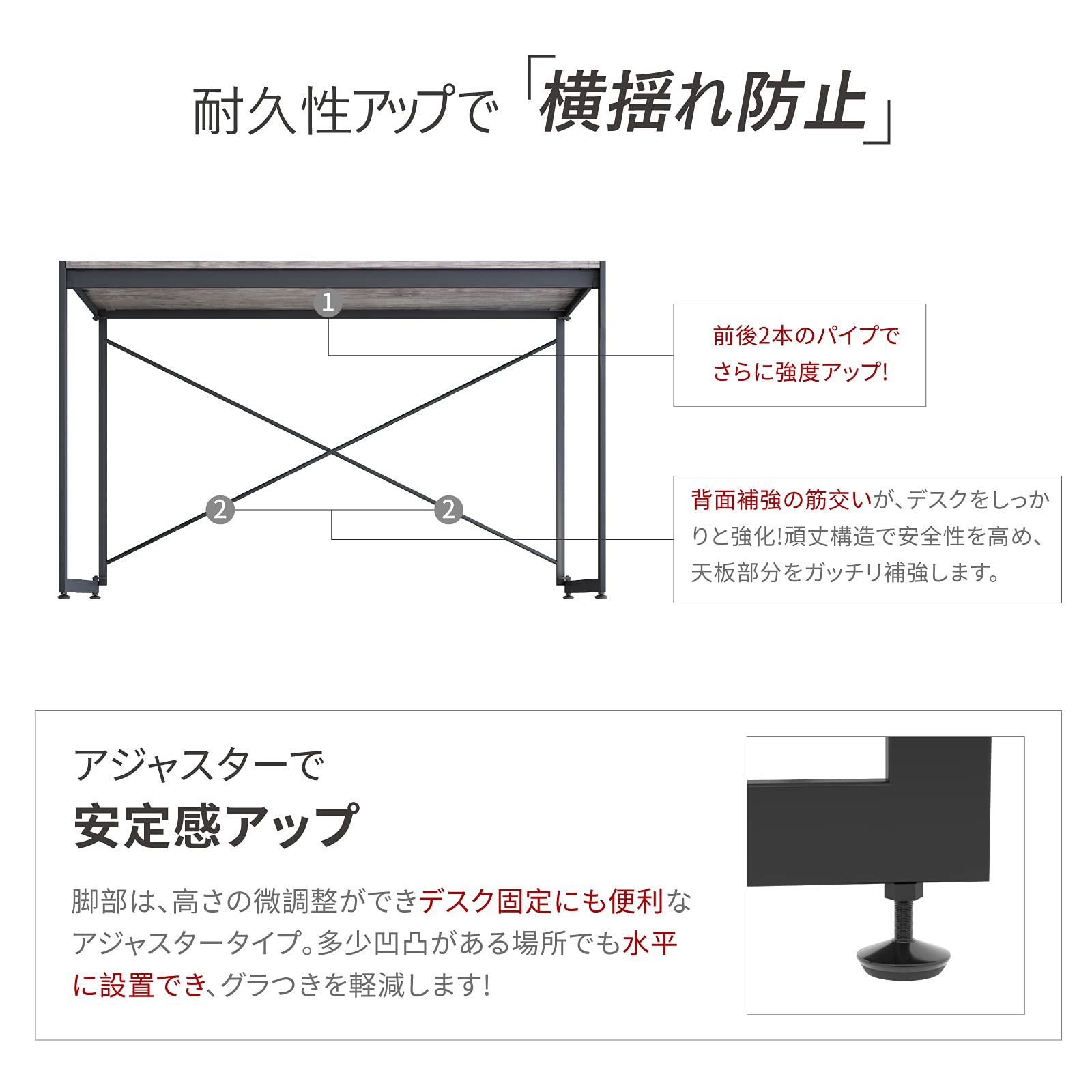 Amazon | YEARCOLOR パソコンデスク PCデスク 学習机 勉強机 幅118cm