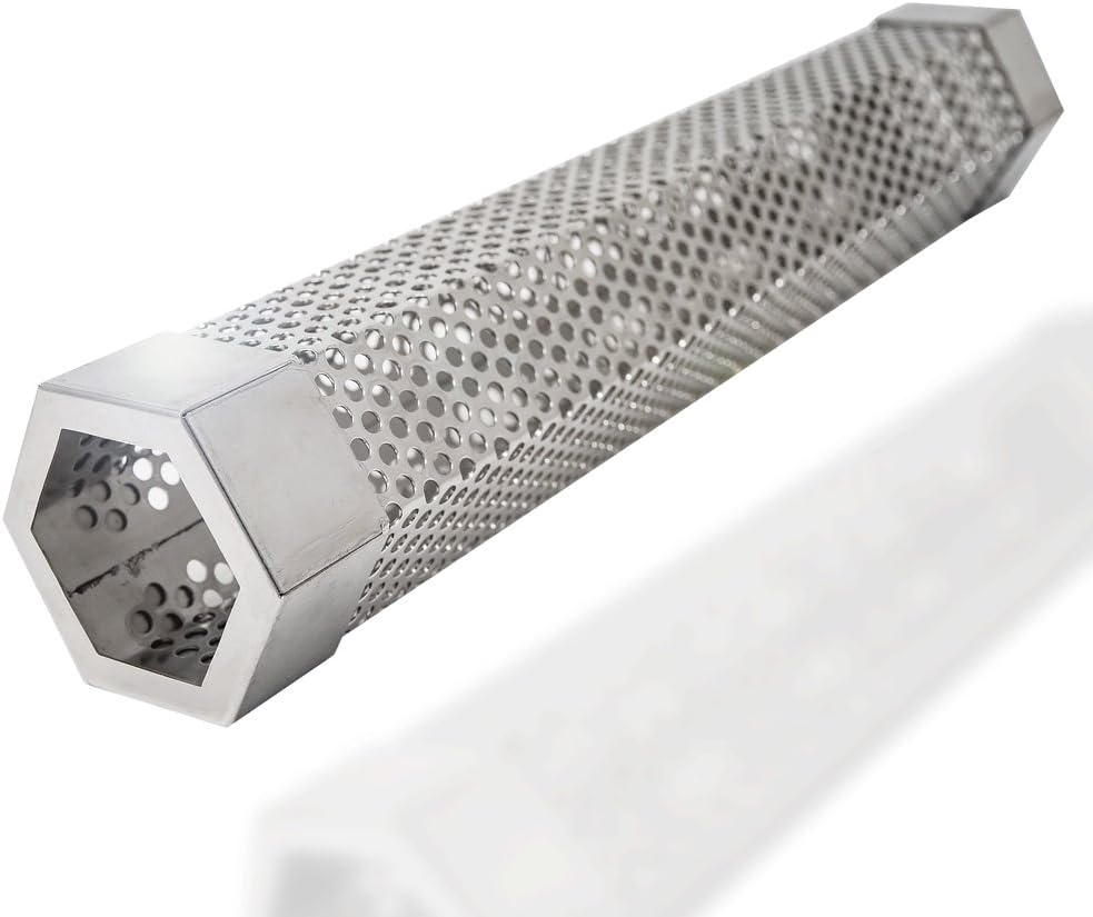 AstraBoy Pellet Smoker Tube 12'' Perforated Stainless Steel BBQ Smoke Generator to Add Smoke Flavor to All Grilled Foods Easily and Safely