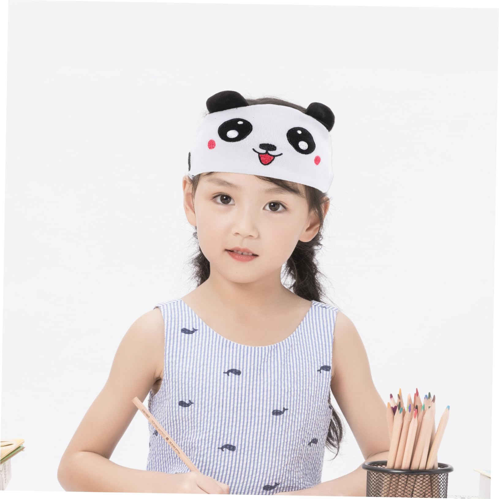Uonlytech Auriculares Inalámbricos Para Niño Niña Con Diadema De Panda Suaves Y Cómodos Para Dormir Y Viajar Control De Volumen Y Diseño Ergonómico Para Uso Prolongado