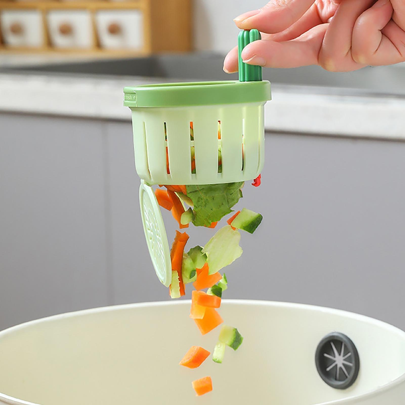 Filtre Évier Cuisine Cactus, Crépine Évier Anti-Obstruction avec Vidange Automatique, BouchonÉvier Design Universel en ABS, Panier Filtre Résidus Alimentaires pourÉvier et Égout