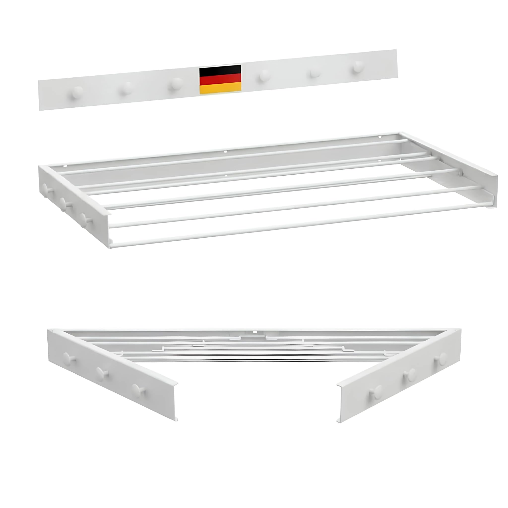averon Wäscheständer Wandmontage, Wäscheständer Wand, Wandwäschetrockner, Wäschetrockner Wand, Wandtrockner Ausziehbar, Wäscheständer,Wäscheleine