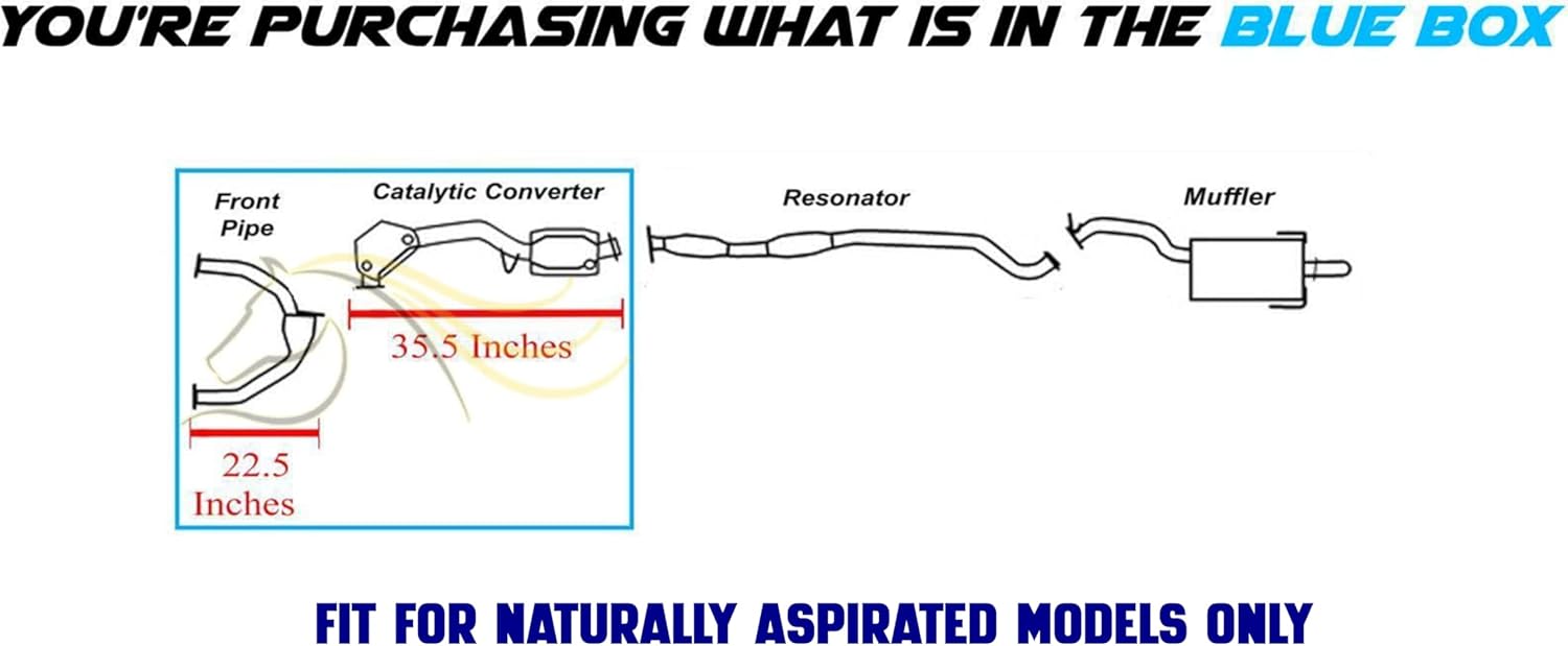 Exhaust Y Pipe and Catalytic Kit Compatible for 2005 Saab 9-2X 2.5L | EPA-Approved | Stainless Steel | Northeastern Exhaust | Includes Gaskets and Bolt Kit | Direct-Fit Replacement