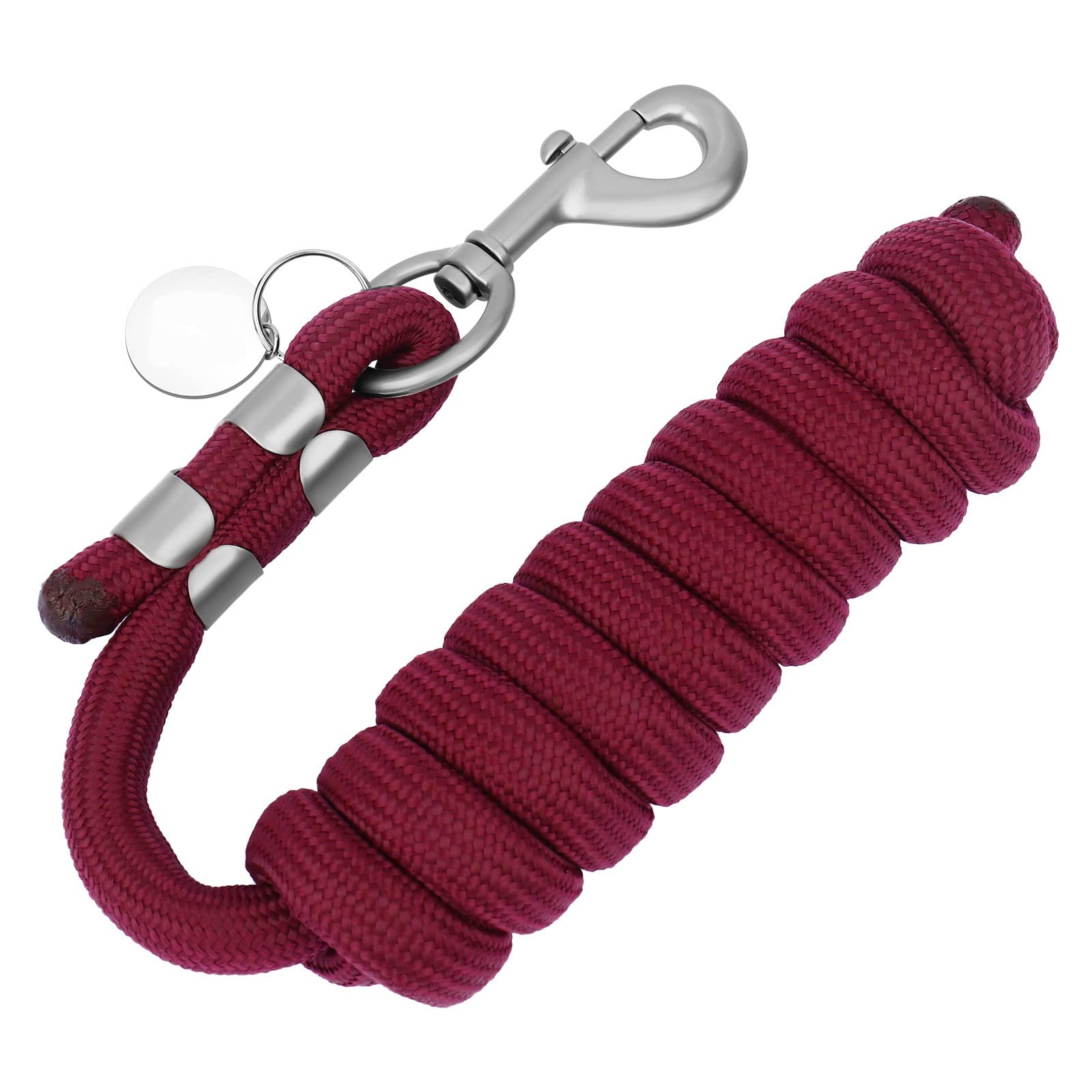 OXYEFEI Lead Ropes for Horses, Personalized Horse Lead Rope with Text - 78.7in (Red)