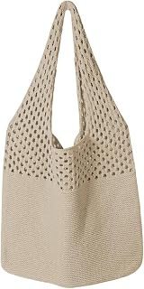 Knitted Handbags for Women, Retro Hollow Tote Bag, Mesh Beach Bag, Crochet Beach Bag, Holiday Bags for Women, Bohemian Style for Holiday, Daily Work, Shopping, Travel