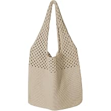Knitted Handbags for Women, Retro Hollow Tote Bag, Mesh Beach Bag, Crochet Beach Bag, Holiday Bags for Women, Bohemian Style for Holiday, Daily Work, Shopping, Travel