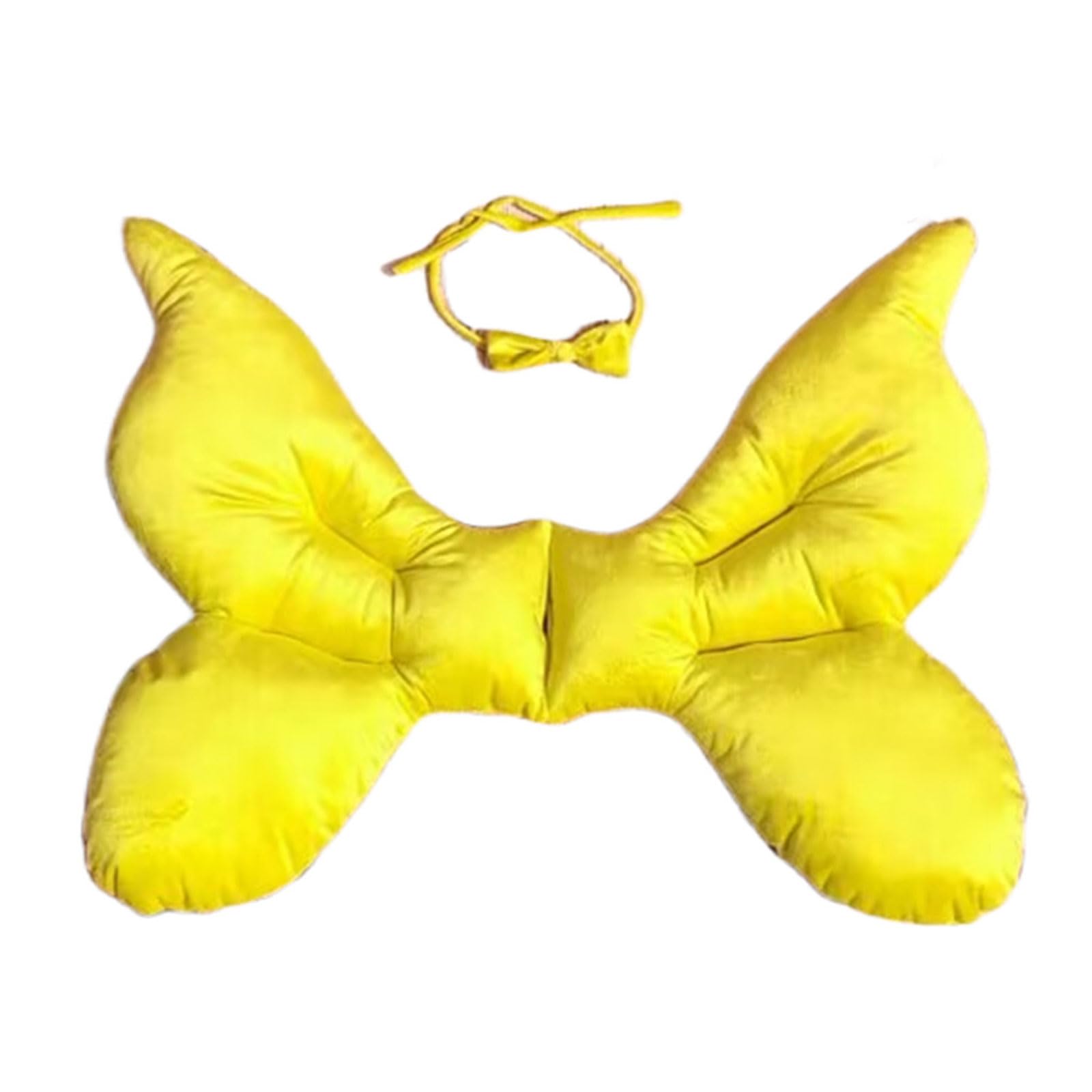 Newborn Photography Props Baby Butterfly-Shape Posing Pillow with Headband Kid Photo Studio Positioner Infant Gift