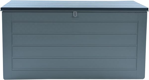 Garden Gear Grey Lockable Storage Patio Box with Sit-on Lid Weatherproof Polypropylene Secure Outdoor Seating (680 Litre) - 4