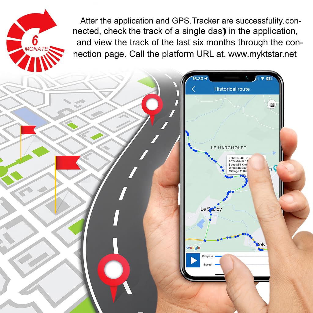 Winnes Mini GPS Tracker per Auto 4G TK901 Micro Spia Localizzatore GPS con Magnetico APP Senza Abbonamento compatibile iOS&Android，Geofence Allarme Tracking in tempo reale per Auto/Bambino/Bagaglio