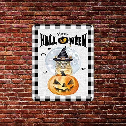 Plaque en étain Halloween résistante aux intempéries 30x40